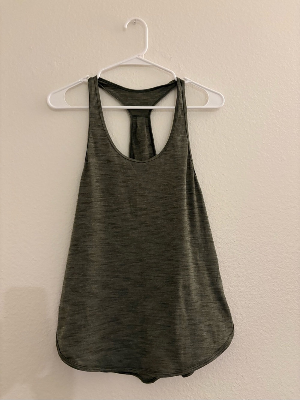 lululemon Heather Green Racerback Tank Top